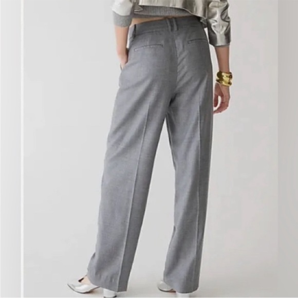 J. Crew Collection Wool-Blend Pleated Wide Leg Trouser Pants Sz 16 - Picture 3 of 13